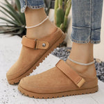 Suede Slip-On Mule Loafers with Adjustable Strap