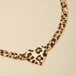 Leopard Heart Chain Necklace