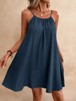 Casual Spaghetti Strap Gauze Dress