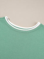 Contrast Trim T-Shirt and Drawstring Pants Set