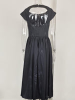 Full Size Cap Sleeve A-Line Midi Dress Plus Size