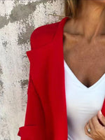 Full Size Open Front 3/4 Sleeve Cardigan Plus Size