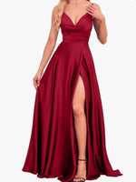 Ruched Slit Maxi Cami Dress