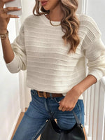Round Neck Bow-Back Knit Top