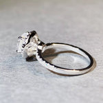 5 Carat Moissanite 925 Sterling Silver Round Ring