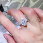 2 Carat Moissanite 925 Sterling Silver Ring