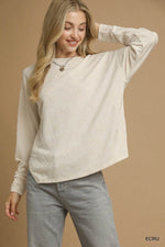 Umgee Textured Knit Long Sleeve Top