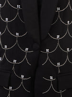 Pearl Detail Long Sleeve Blazer