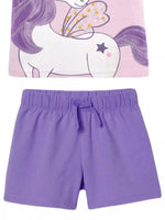 Children's Unicorn Graphic Tee and Shorts Set