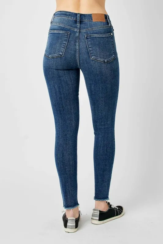 Judy Blue Full SizeHigh Waist Distressed Skinny Jeans