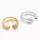 Zircon Double Band Open Ring