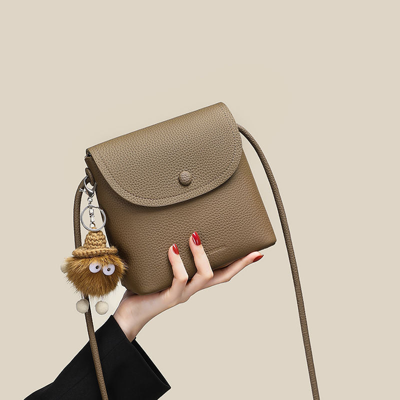 Leather Flap Crossbody Bag