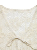 Floral Lace Tie-Front Shirt
