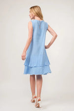 And The Why Washed Fringe Detail Tiered Dress