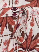 Printed V-Neck Sleeveless Midi Dress