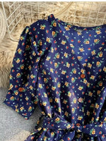 Floral Print V-Neck Midi Dress