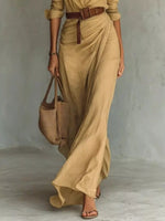 Full Size Ruched Long Sleeve Maxi Dress Plus Size