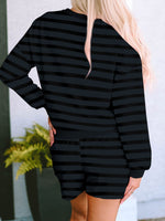 Long Sleeve Top and Shorts Two Piece Set
