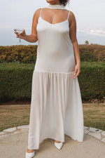 Adjustable Strap Maxi Cami Dress with Scarf