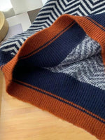 Chevron Pattern V-Neck Knit Sweater Vest