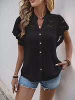 Swiss Dot Short Sleeve Shirt