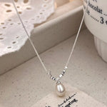 925 Sterling Silver Pearl Drop Necklace