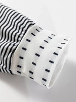 Stripe Raglan Patchwork Long Sleeve Top