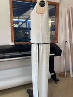 Full Size Contrast Trim Sleeveless Top and Pants Set Plus Size