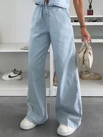 Tie Front Vest and Jeans Denim Set