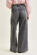 Judy Blue Mid Rise Palazzo Split Back Yoke