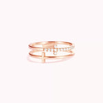 Double Band Cross Ring