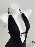 Tied Front Halter Neck Romper