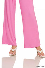 Zenana V-neck Oversized Top & Pants Set