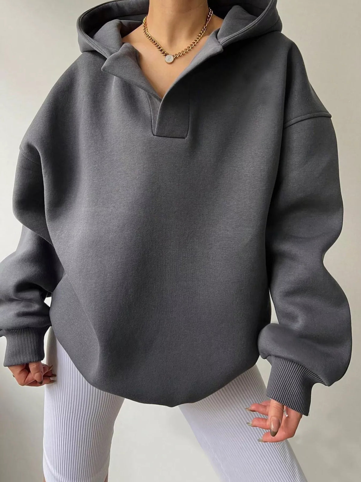 Dropped Shoulder Long Sleeve Sweatshirt