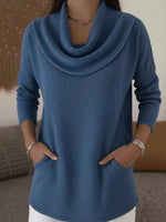 Full Size Cowl Neck Long Sleeve Top Plus Size