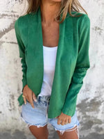 Full Size Open Front Casual Cardigan Plus Size
