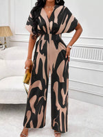 Abstract Print Wide-Leg Jumpsuit