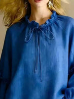 Frill Balloon Sleeve Blouse