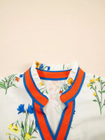 Floral Print Puff Sleeve Blouse