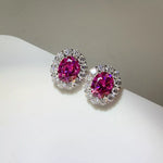 6 Carat 925 Sterling Silver Moissanite Stud Earrings