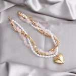 Three-Layered Heart Pendant Necklace