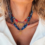 2-Piece Coral and Fish Pendant Necklace