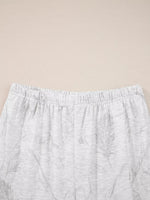 Abstract Print Loose Drop Sleeve Hoodie and Elastic Waistband Pants Set