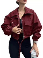 Drawstring Hem Zip Up Jacket