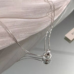Double Strand 925 Sterling Silver Necklace