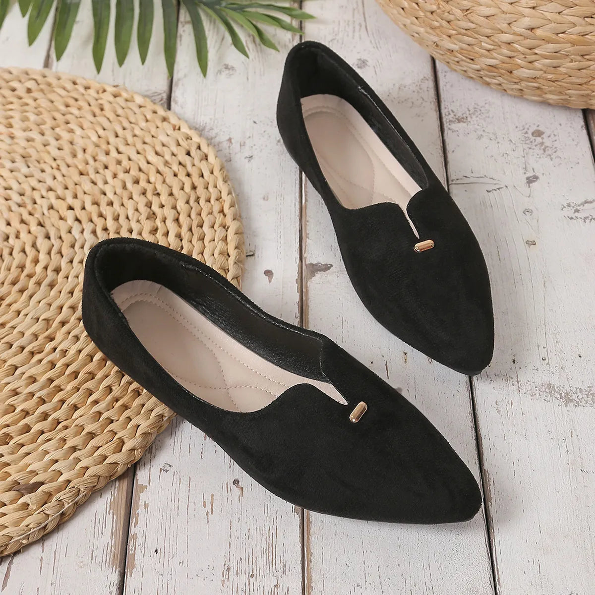 Point Toe Flats Slip-Ons