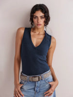 Solid V-Neck Tank