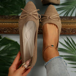 Bow Point Toe Flats Slip-Ons