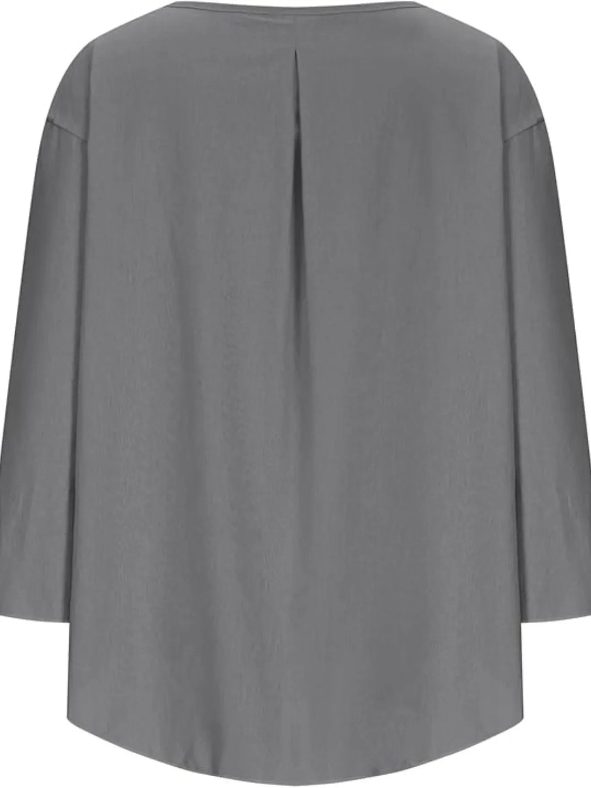 Full Size Round Neck Relaxed Fit Blouse Plus Size