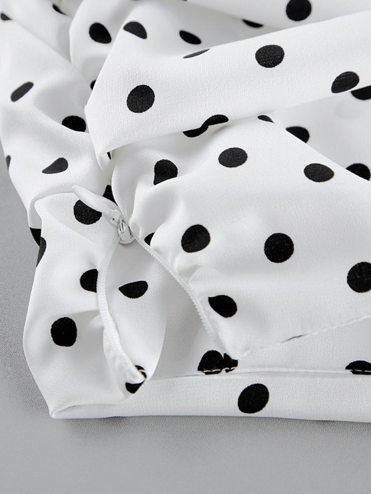 Polka Dot Ruffle Hem Maxi Skirt